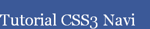 Tutorial CSS3 Navi