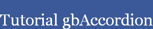 Tutorial gbAccordion