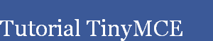 Tutorial TinyMCE
