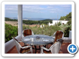 Blick von unserer Terrasse auf die Bucht von San Antonio